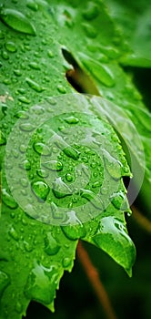 Water Drops Leaf