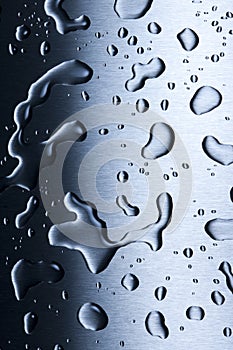 Water Drops Metal Background