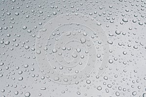 Water drops on metal surface