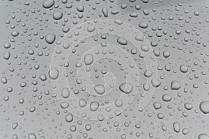 Water drops on metal surface