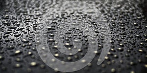 Water drops on metallic surface texture.