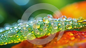 Water drops multicolor abstract background, many water bubbles beautiful wallpaper