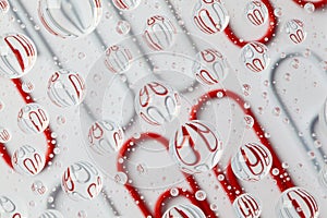 Water drops and paper clips