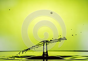 Water Drop Collisions Macro Photography photo