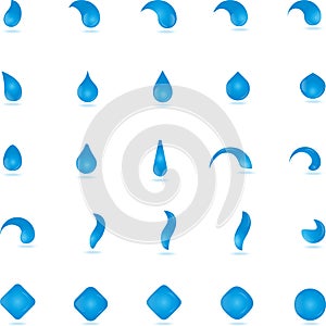 Water, drops, raindrops