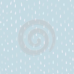 Water drops seamless pattern . Raindrop background. Rain texture