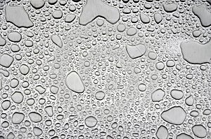 Water drops on steel