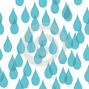 Water drops. Stylized seamless pattern