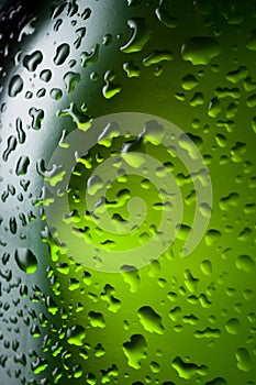 Water drops texture on the bottle of beer. Abstract background