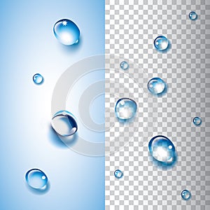 Water drops (transparent)