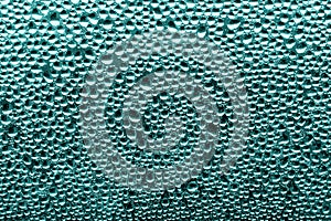 Water drops turquoise background - Stock Photos