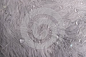 Water drops on waterproof textile material - Waterproof fabric on sofa