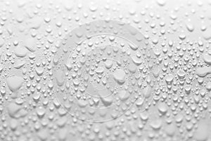 Water drops on a white background. close-up
