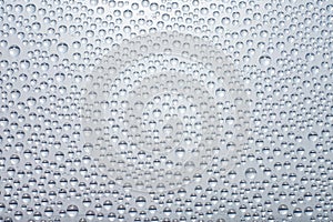 Water drops on white surface background