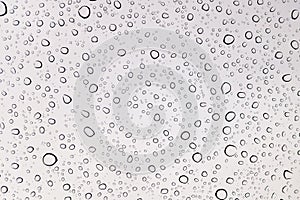 Water drops on window mirror car abstract background