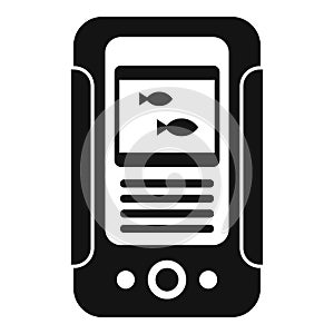 Water echo sounder icon, simple style