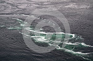 Water eddies in the Norwegian fjord Saltstraumen