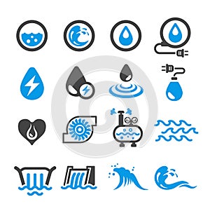 Agua energía icono 