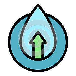 Water energy icon vector flat