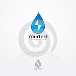Water energy logo design