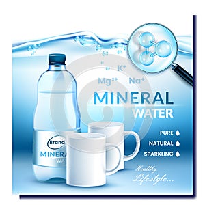 Water Enriched With Minerals Promo Banner Vector