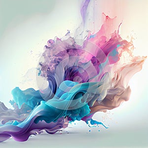 Water Explode Soft Color Disarray Abstract Wallpaper