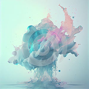 Water Explode Soft Color Disarray Abstract Wallpaper