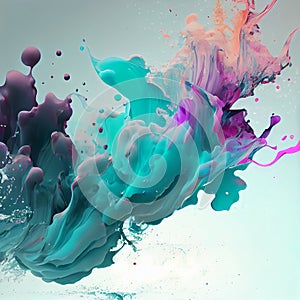 Water Explode Soft Color Disarray Abstract Wallpaper