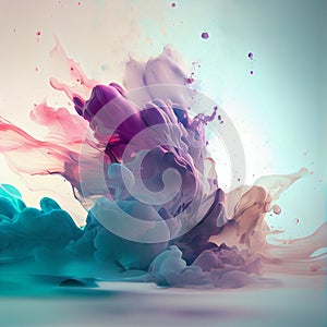 Water Explode Soft Color Disarray Abstract Wallpaper