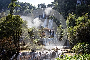 Water Fall, Amazing Travel and popular viewpoint at Thi Lo Su, Thailand