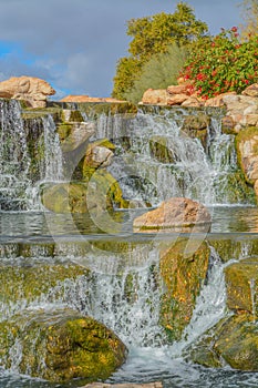 Water fall at Anthem in the Sonoran Desert, Maricopa County, Arizona USAWater fall at Anthem in the Sonoran Desert, Maricopa Count