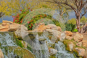 Water fall at Anthem in the Sonoran Desert, Maricopa County, Arizona USAWater fall at Anthem in the Sonoran Desert, Maricopa Count