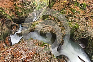 Water fall in autumn season