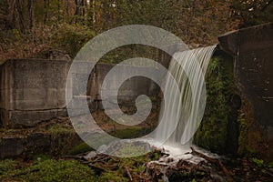 Water Fall in Autumn at State Park in Kettle Moraine State Forest