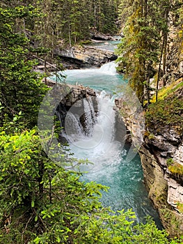 A water fall in banff national park, alberta, Canada
