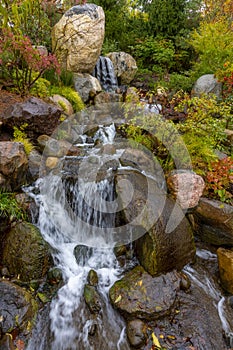 Water fall in Frederik Meijer gardens, Grand Rapids, Michigan