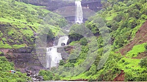 Water fall landscape of Igatpuri in Maharashtra India selective focus