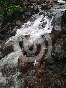 Water fall rocks