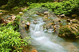 Water fall: white water in flow