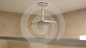 Water Falling From Shower Head