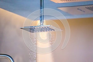 Water falling from showerhead