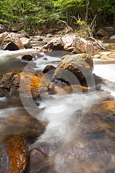 Water Falls Cascade on Tropical Forest