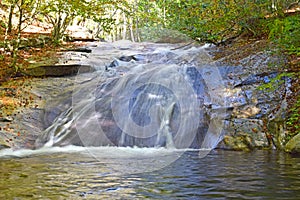 Water falls in stream, El Montseny