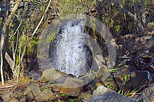 Water falls in stream, El Montseny Barcelona