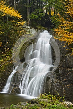Water Falls surrounded by Autumn Color