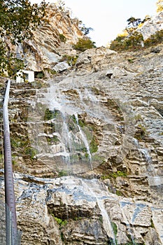 Water falls uchan-su in Crimea in autumn