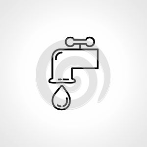 water faucet line icon. faucet icon