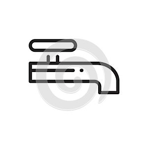 Water faucet linear icon