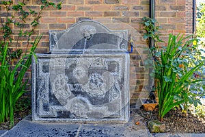 Water feature on a patio in Sussex