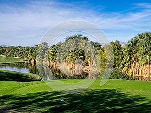 Water features at a golf course